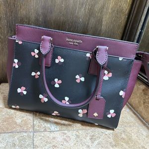 Kate spade floral satchel bag